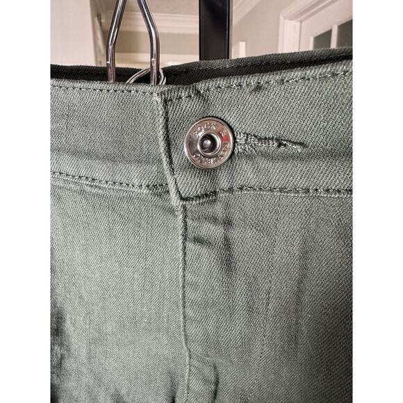 Rock & Republic Green Cargo Utility Mini Skirt Size 6 Womens Cotton Stretch - Picture 3 of 6